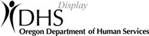 Sample showing full logo: Figure, DHS, and name of agency spelled out on one line