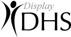 Example of the logo with only the intials "DHS" and the figure.
