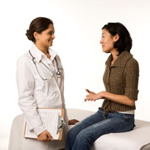 Doctor advising patient